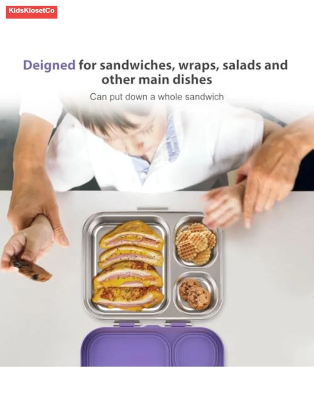 Stainless Steel Bento Box Leak Proof 3 Compartments Lunch Container